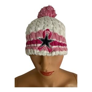 Dallas Cowboys Sport Knit NFL BCA Women’s Pink and White Star Beanie Pre-Love